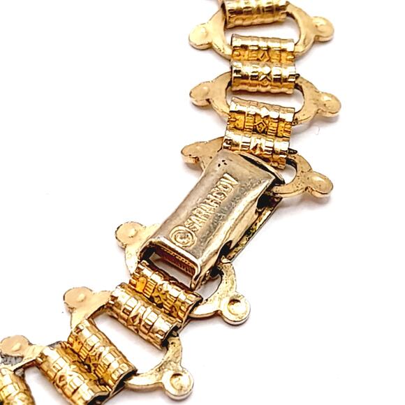 Vintage Sarah Coventry Book Chain Necklace with Tassel Pendant 22 Inch Signed - Picture 7 of 11